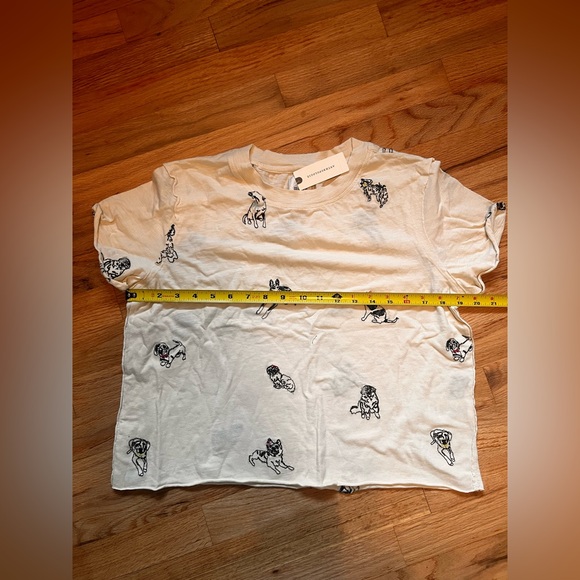 NWT Maeve for Anthropologie Caitlin Embroidered Boxy Tee - Picture 11 of 13